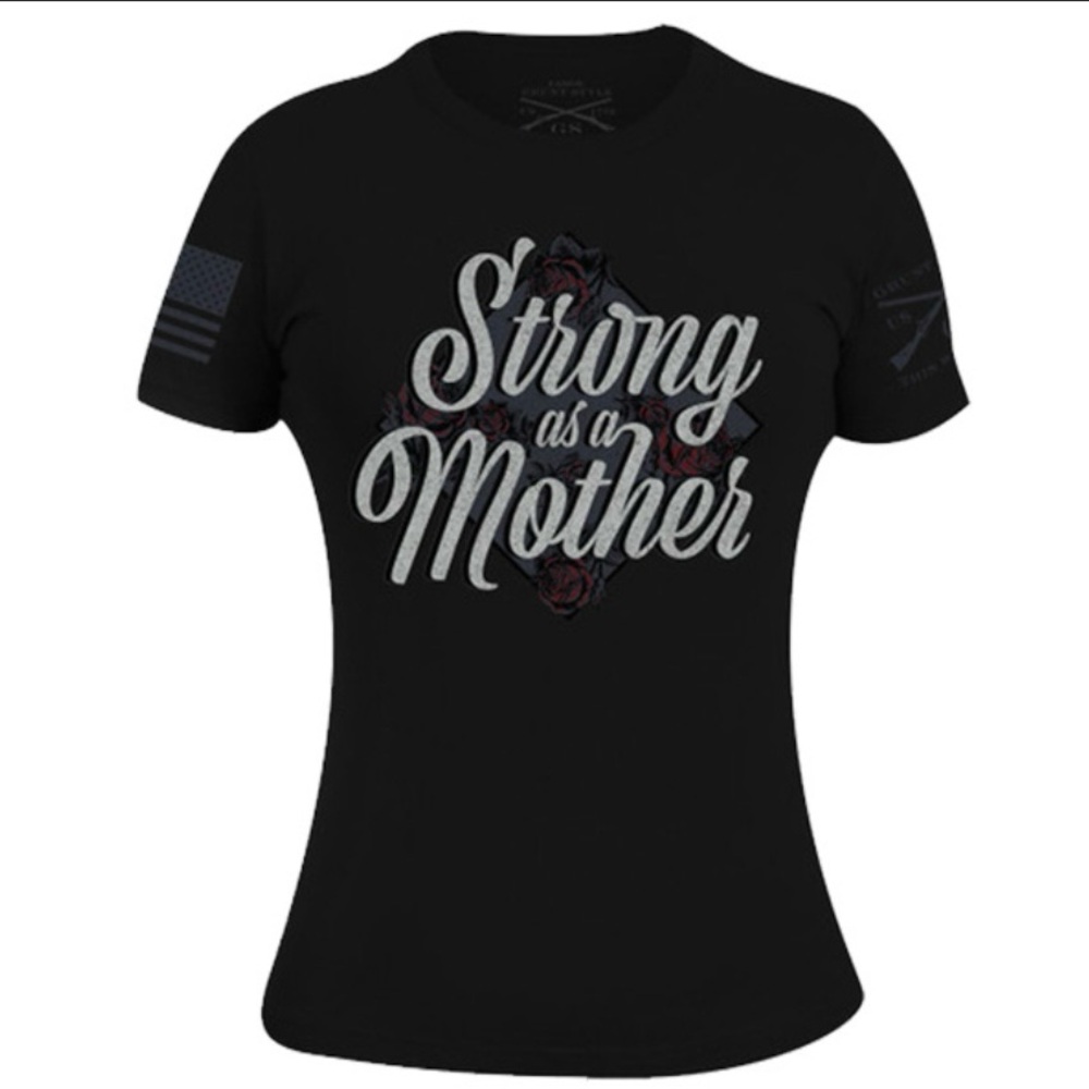 🆕 Grunt Style 'Strong as a Mother' T-Shirt Tee Top Women’s 4 6 S